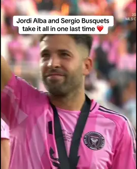 The duo ended their careers as champions 👏 #sergiobusquets #jordialba #MLS #intermiami #footy (via @Major League Soccer on Apple TV) 