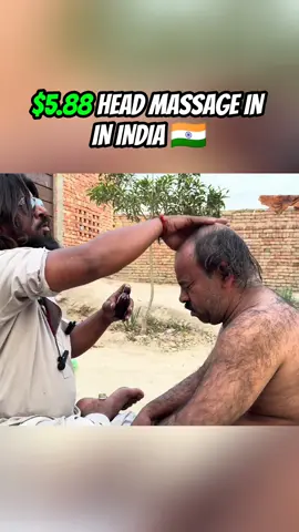 $5.88 HEAD MASSAGE IN INDIA 🇮🇳 #headmassage #asmr #barber #usa #massagetherapytiktok 