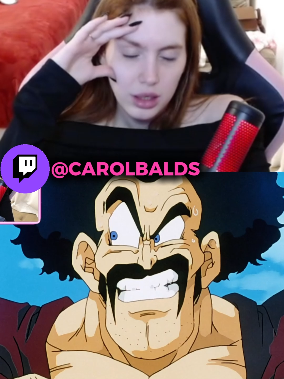 LIVE DA CAROL NA BIO >Carol Balds ASSISTINDO Dragon Ball Z#carolbalds #dragonballz #goku