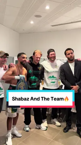 Shabaz Masoud celebrates with his team featuring Moses Itauma🔥 #montecarloshowdown #monaco #boxing #fightnight 