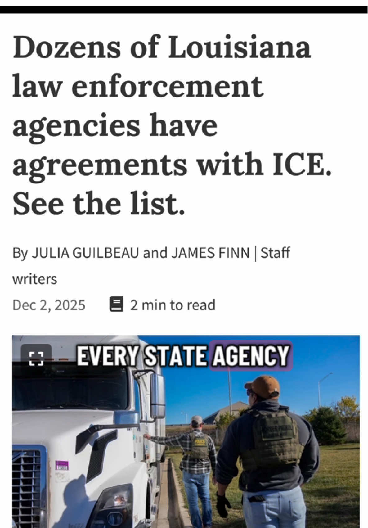 Louisiana signed 287(g) agreements deputizing state agencies as ICE agents.  Alcohol and Tobacco Control, Wildlife and Fisheries, State Police, Fire Marshal, Corrections, National Guard all have authority to arrest and detain for immigration violations.  Operation Catahoula Crunch deployed 250 agents to New Orleans with full state support.  I’ll have separate videos breaking down how each agency operates, what authority they have, and how routine interactions become deportation triggers.  Agency-by-agency breakdown coming. #ice #neworleans #louisiana #nola #immigration 