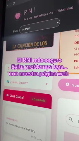 Registro Nacional de Infiles página web más segura #fyp  #parati #mujeres #rni #infieles 