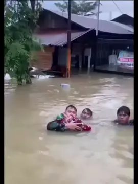 seorang anak berusia 3 bulan selamat dari banjir, ditemukan tersangkut disebuah pohon. namun ayah dan ibunya dikabarkan tidak selalu karena banjir yang besar.  #fathan #bayiselamat #viral #banjir #banjirbandang 