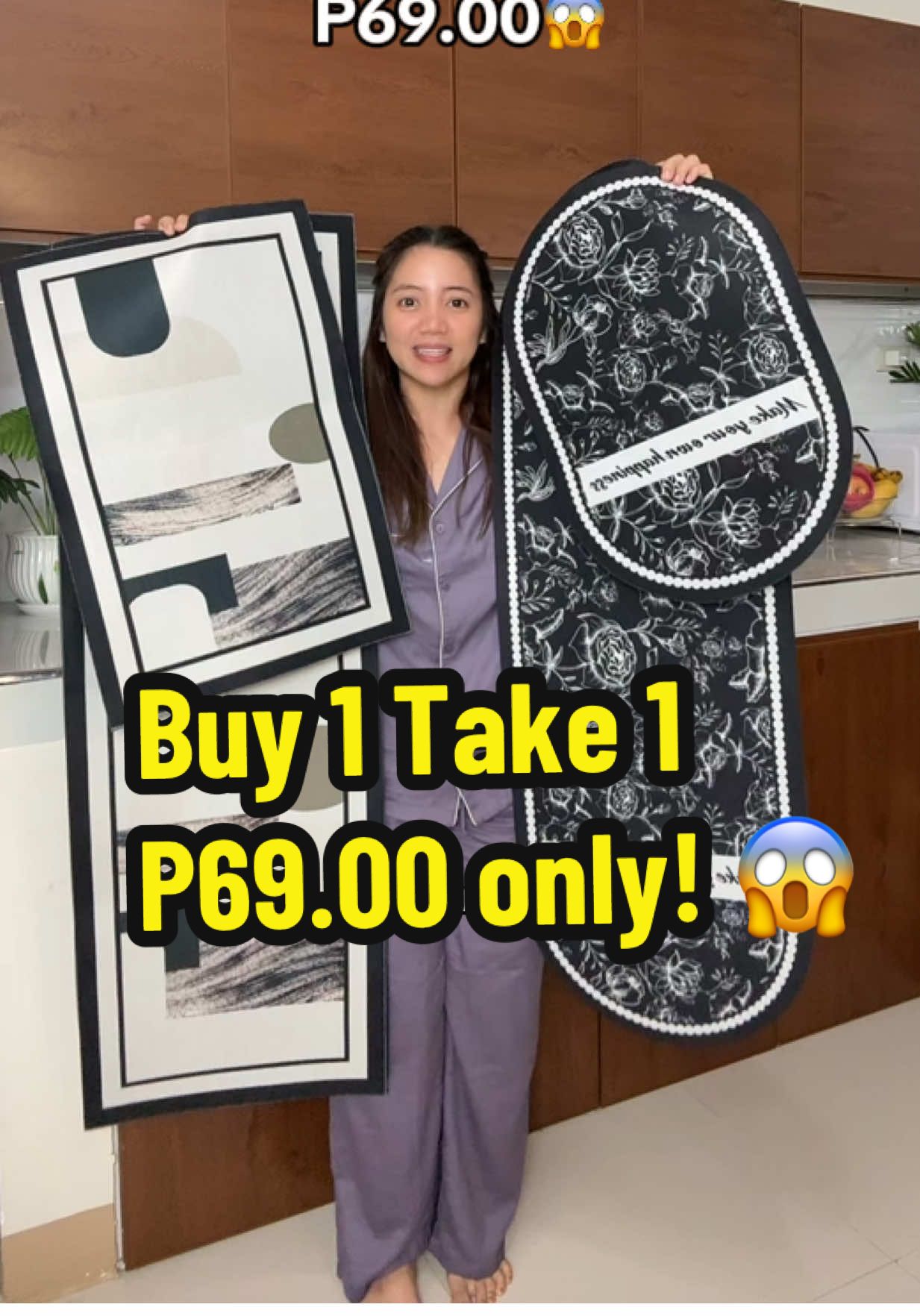 First time ko bumili dark color ang ganda pala 🥰 #kitchenrug #kitchenfloormat #floormat 