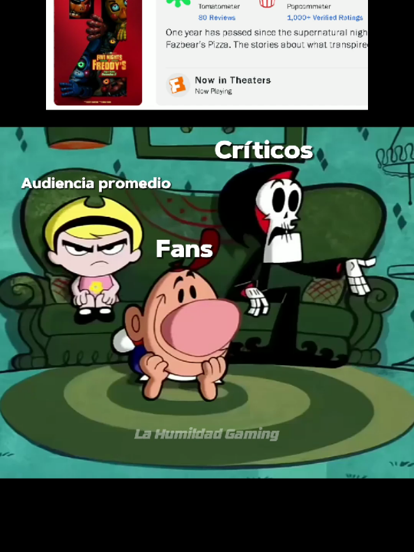 Los críticos vs los fans de Fnaf #fnaf #rottentomatoes #meme #parati 