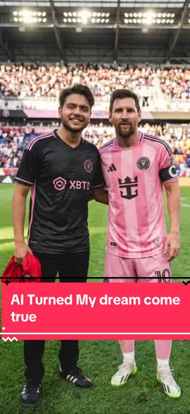 AI really made me meet Messi 😭🔥 this looks TOO real #ai #gemini #messi #football #fypシ 