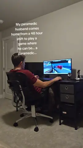 at least I know he REALLY loves what he does edit: the game is Maple County on Roblox, definitely go check it out  #firewife #paramedic #firefighter #roblox 