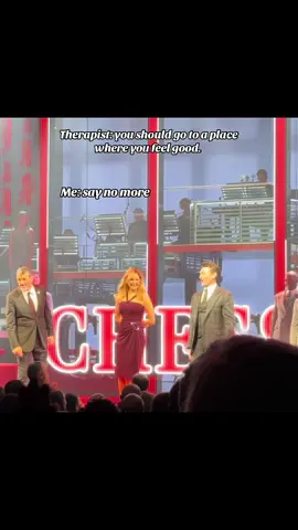 I love this lil show!!!! #chess #chessbroadway #nyc #leamichele #aarontveit 