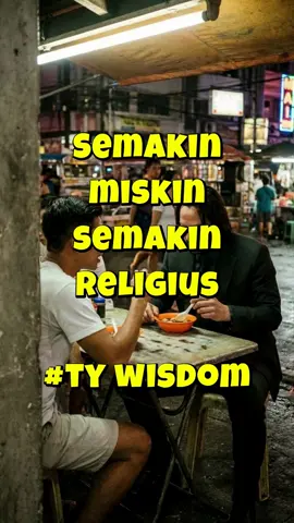 Orang miskin sering terlihat lebih religius. Orang kaya terlihat lebih “dingin” pada agama. Disclaimer Ini bukan tentang IMAN / keyakinan Tapi karena keadaan hidup membentuk cara manusia bersandar. Yang hidupnya penuh ketidakpastian akan mencari perlindungan. Yang hidupnya penuh kepastian akan membangun kontrol. Bukan soal siapa lebih benar. Ini soal siapa yang masih butuh sandaran, dan siapa yang merasa sudah punya pegangan. Menurut kamu, setuju atau tidak? Tulis pendapatmu di kolom komentar. #TYWisdom #RealitaHidup #PsikologiManusia #KayaDanMiskin #faktakehidupan 