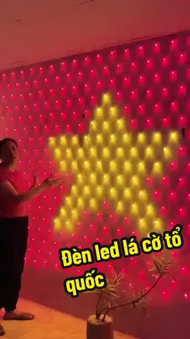 Đèn led lá  ờ tổ quốc #denledtrangtri #lacotoquoc🇻🇳🇻🇳 #denled3d #denledsieusang 