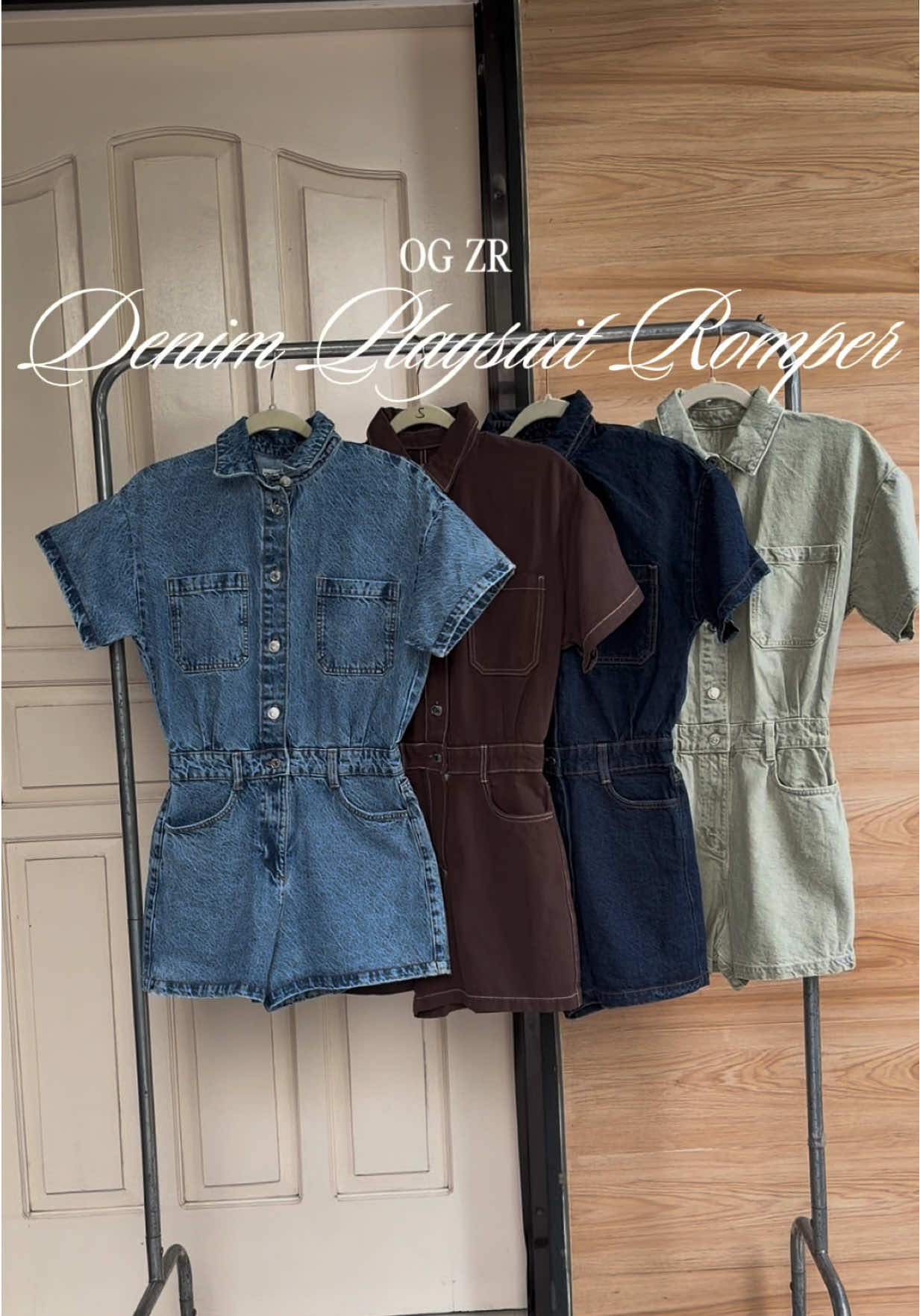 Grabe gaganda ng shades, super tagal walang romper with sleeves. Finally meron na ulit!!! #romper #denimromper #overalls #playsuit #playsuits 