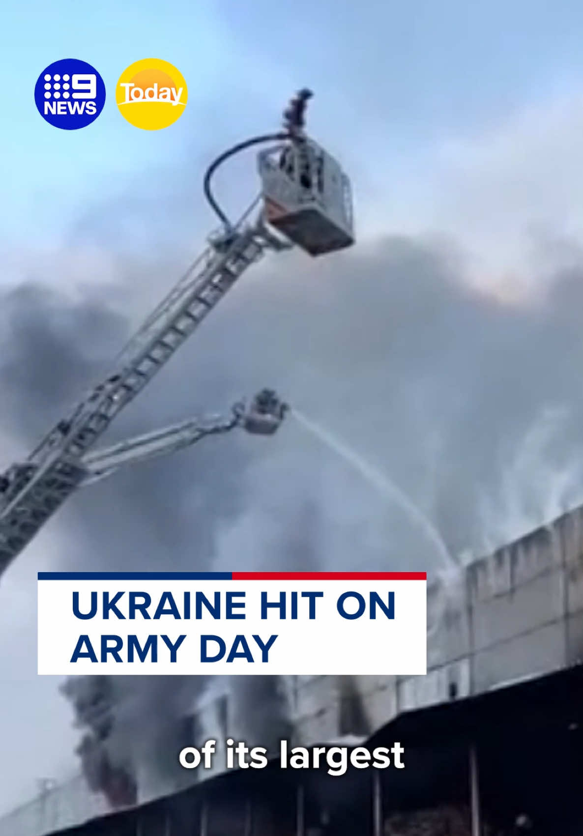 The strikes coincide with Ukraine’s commemoration of Army Day. #9news 