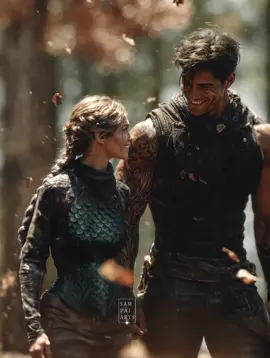 Violet Sorrengail and Xaden Riorson from Fourth Wing by Rebecca Yarros.  A lovely stroll through the autumn forest 🍂 #fourthwing #ironflame #onyxstorm #rebeccayarros #xadenriorson 