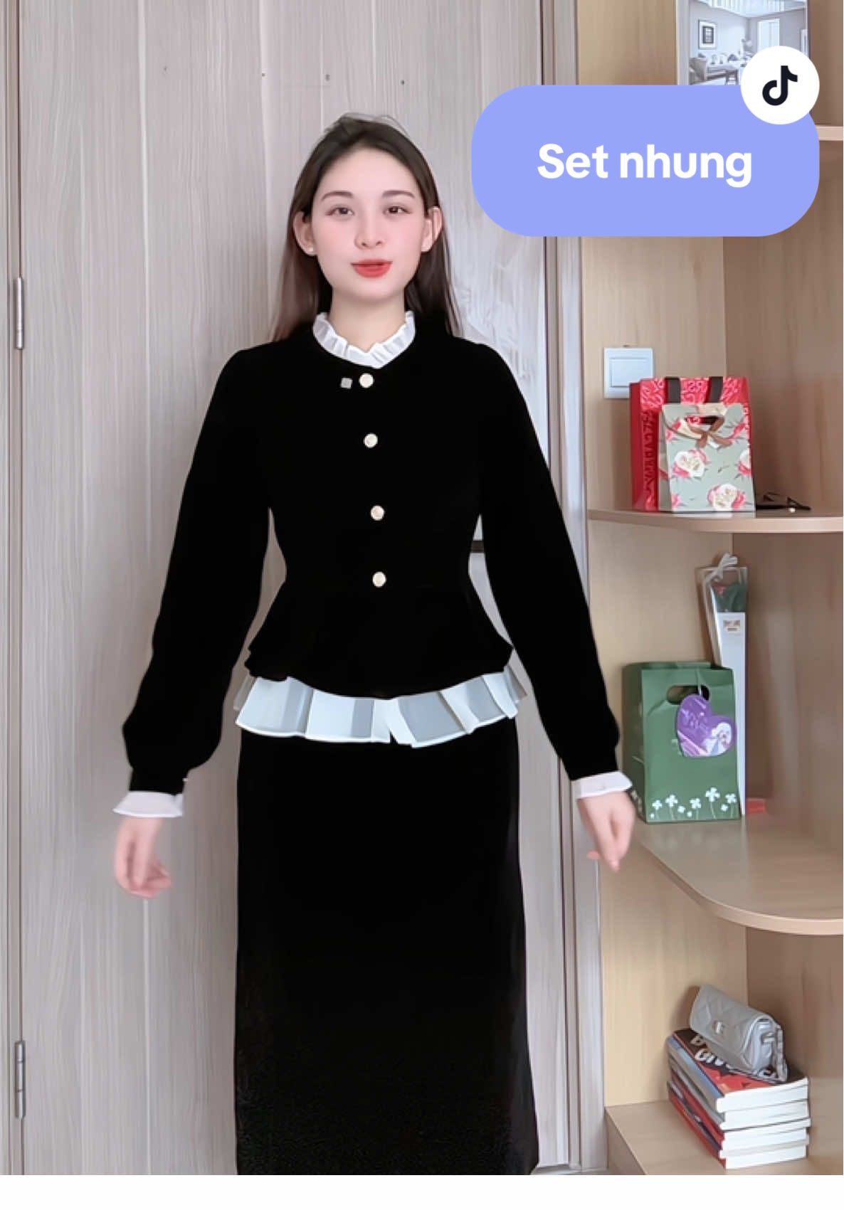 Ton eo lắm lắm í #thoitrang #thoitrangthudong #setdoxinh #setnhung 