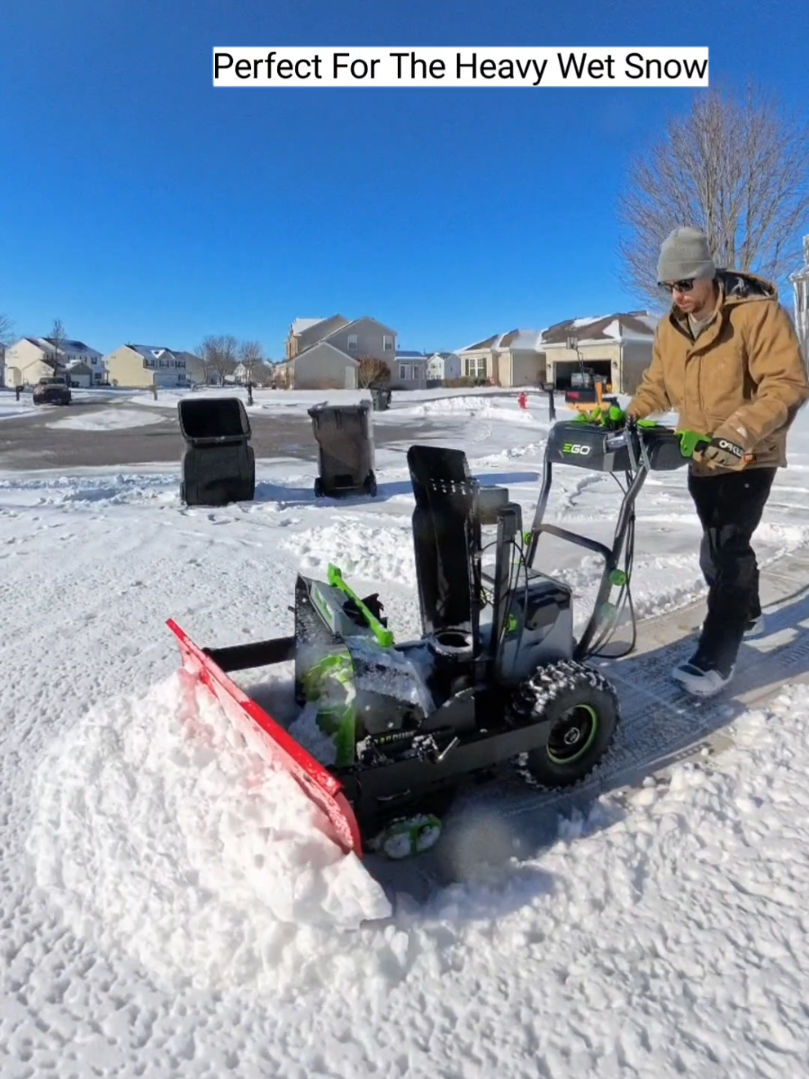 Quickly clear light snow without it blowing back in yourface, and easily clear wet slushy snow without clogging your snow blower. @thrower_blade #throwerblade #snowblower #snowplow 