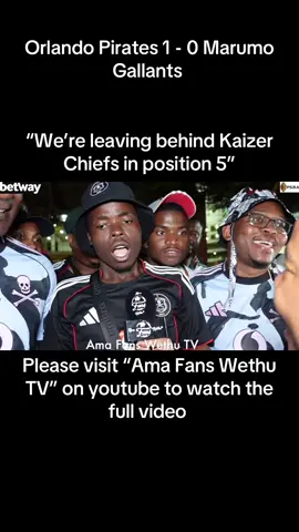 Please visit “Ama Fans Wethu TV” on youtube to watch the full video #sportsontiktok #amafanswethutv #fyp #football #kaizerchiefs #orlandopirates #mamelodisundowns #cafchampionsleague #BetwayPremiership #carlingblacklabelcup #league #marumogallants 