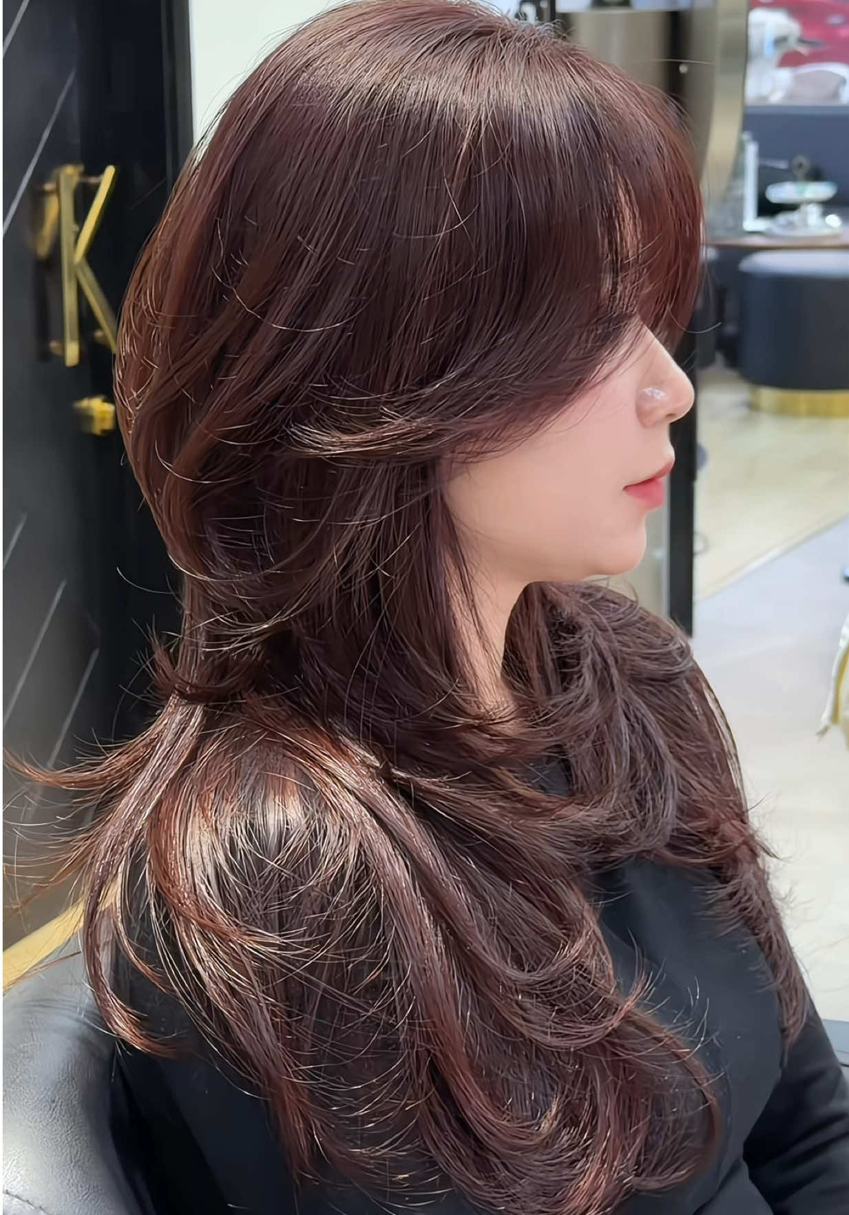 Layer đuôi cá nhuộm Nâu cam Trầm