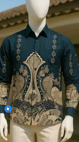 BLUE EMERALD GUNUNGAN Kemeja Batik #kemejabatik #bajubatik #fypシ゚ 