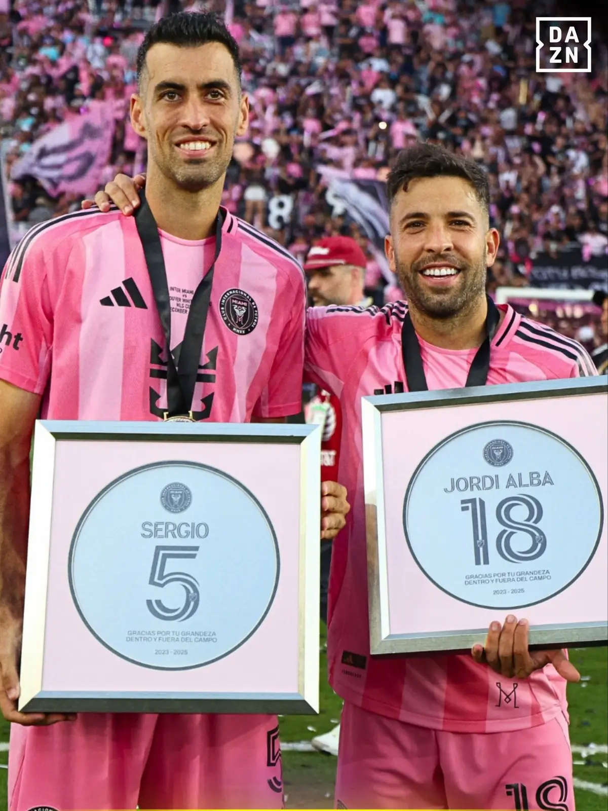 Jordi Alba and Sergio Busquets officially retire after winning the MLS Cup in their final match with Inter Miami 🏆 These two have been through it all 🇪🇸 #MLS