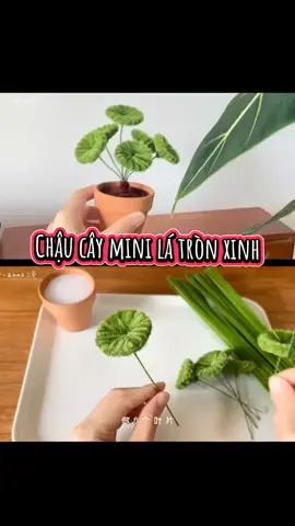 Cách làm chậu cây mini lá tròn xinh bằng kẽm nhung #sienghandmade #hoakemnhunghandmade #kemnhung #DIY 