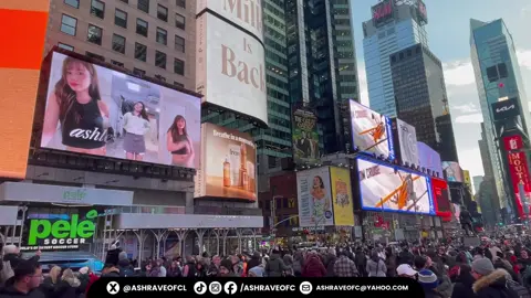 Daytime view of our ASHRAVE LED Billboard at Times Square, New York, USA. Seeing Ashley and Rave displayed in the heart of New York is something we’ll forever treasure.  This project is made possible by contributions of our admins and sponsors. The video used for the LED BILLBOARD was edited by @/jeddafi.  Again, happy first monthsary to AshRave and to us, RAVLEYs! 🖤 NYC ONE ASHRAVE #fyp #ashrave #ashleysarmiento #ravevictoria #pbbcollab2point0 