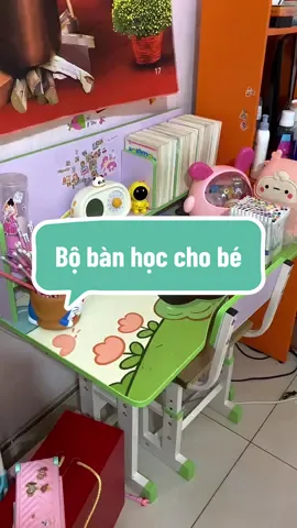 Bộ bàn học cho bé cấp 1#bobongnep #bobanhocchongguchobe #banhocchobe #tiktokshop1212megasale #salevuichotnam 