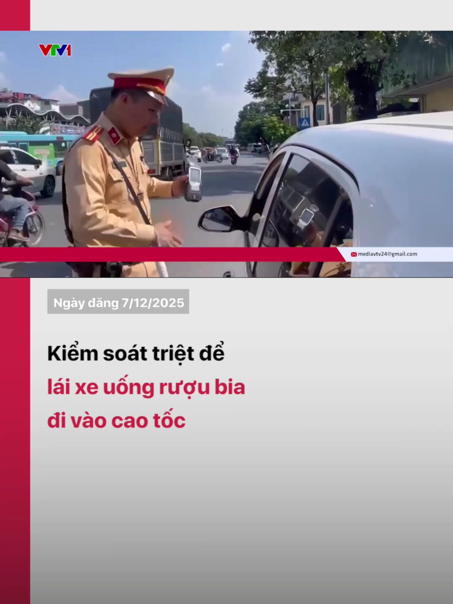 Với quyết tâm không để lọt lái xe vi phạm nồng độ cồn, đặc biệt là không để xảy ra trên đường cao tốc, lực lượng chức năng đã tổ chức nhiều chốt kiểm tra nồng độ cồn ngay từ đầu tuyến cao tốc.#vtv24news #tiktokvtv24 #vtv24 #nongdocon