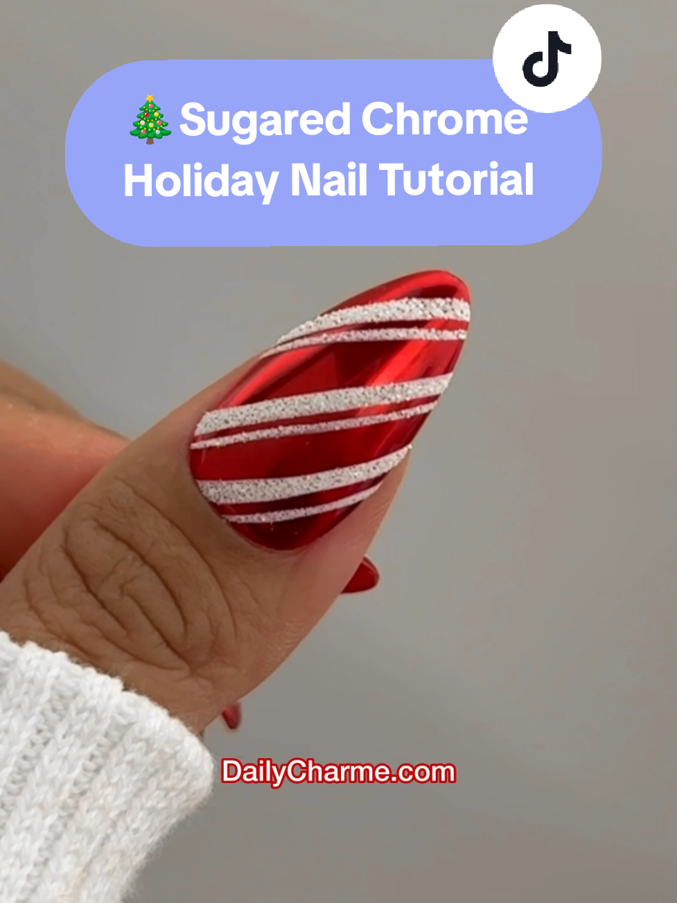 Glow in the Dark Sugared Chrome Holiday Nails ❤️❄️🌟 The sweetest festive mani with a sparkling chrome glow that shines day or night! ✨ Save & share for holiday nail inspo! 🎄 Using @daily_charme:  ♥️ 403 True Love 🤍 002 Perfect White ❤️ Red Mirror Chrome 🌟 White Glow In The Dark Pigment 🌙 Iridescent Glitter Dust / Starry Night (0.008 Glitter Dust) 🖌️ 12 Art Liner Nail Art Brush  ✨ Chrome Effect Gel 💪🏻 5-in-1 Strengthening Gel 💎 Diamond Shine Top Coat  #holidaynails #chromenails #glowinthedarknails #winternails #festivenails 