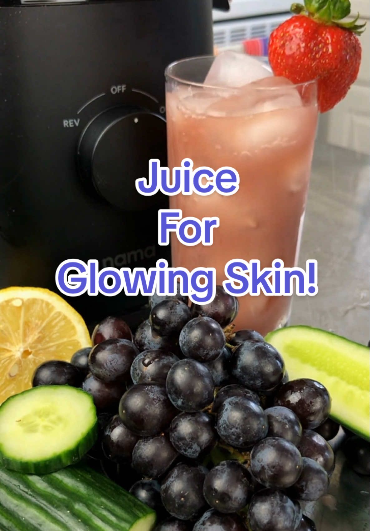 Glowing skin starts with what you put on the inside.  Recipe: 6 cups grapes black grapes 1 cucumber  1 lemon #juiceforglowingskin #juicerecipes #skincare