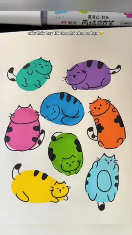 Cách vẽ những con mèo ú đang nằm 🐈 #thienmink1 #artist #drawing #cat #vetranh