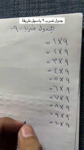 جدول ضرب ٩  #يوميات_معلم #المعتمد_بن_عباد #الأستاذ_حميد_إبراهيم #مدرستي #وزارة_التربية 