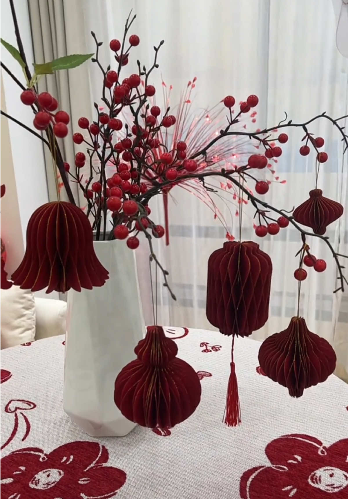 Cầu đèn lồng treo đào, mai, quất mẫu mới nhất 2026 #xuhuong #xuhuongtiktok #trangtritet #thinhhanh #thinhhanhtiktok 