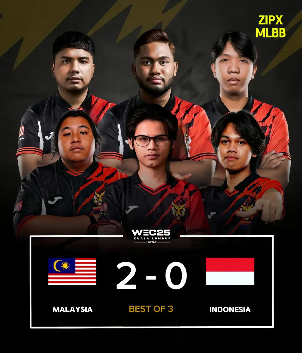 IESF 2025 | Pasukan Malaysia mara ke pentas Grand Finals selepas berjaya menundukkan pasukan Indonesia dengan keputusan 2-0 #iesf2025mlbb #malaysiateammlbb🇲🇾 #mlbbesports #inigayakita #fypシ゚ 