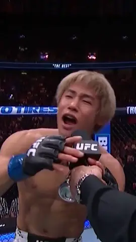 I’M HAPPY THANK YOU!!! 😂👏 #UFC323 #UFC #mma #tatsurotaira  [ 📺 LIVE NOW on the @ESPN app ]