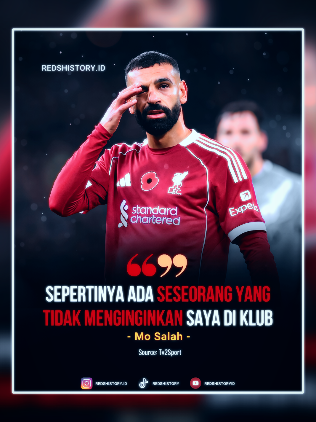 Mo Salah speak up terhadap situasi dan kondisinya saat ini di Liverpool usai dibangkucadangkan selama 3 pertandingan beruntun di Premier League.  🗣️🔴 Ia mengungkapkan kekecewaannya atas keputusan tersebut dan merasa klub tidak menepati janji-nya setelah Salah menganggap dirinya seperti dibuang oleh Liverpool. 💔 📰skysportsfootball