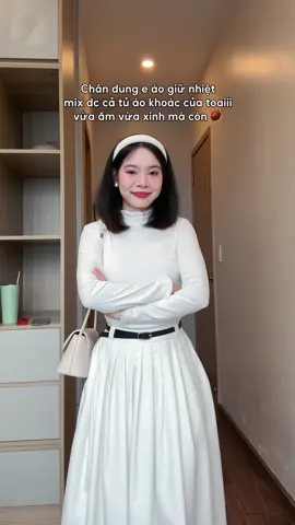 Áo giữ nhiệt phối viền ren xinh #OOTD #outfitideas #xuhuong #phoidoxinh #aogiunhiet 