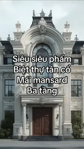 Siêu siêu phẩm biệt thự tân cổ mái mansard Thiết kế thi công trọn gói Huy Tran #thietkethicongtrongoi #huytrandesign #tancodien #bietthutancodien #bietthutancodiendep 