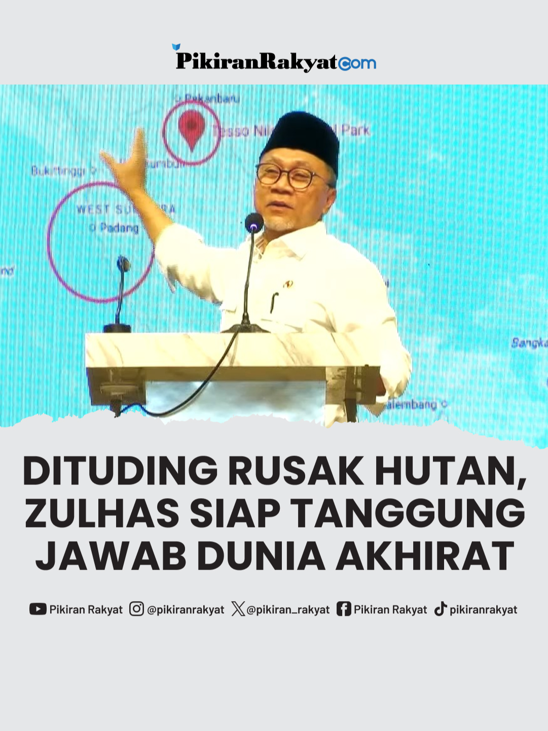 Mantan Menteri Kehutanan di masa pemerintahan Presiden Susilo Bambang Yudhoyono (SBY), Zulkifli Hasan, menyatakan dirinya siap menanggung seluruh konsekuensi atas kerusakan lingkungan yang terjadi pada periode ia menjabat, yakni 2009–2014. . Sikap ini, menurutnya, merupakan bentuk pertanggungjawaban moral dan publik terhadap kebijakan strategis yang ia ambil ketika memimpin Kementerian Kehutanan. . 