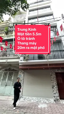 Trung Kính | mặt tiền 5.5m | thang máy | vỉa hè ô tô tránh | 20m ra mặt phố #khanhnhavua #batdongsan #caugiayhanoi 