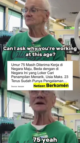 Nenek Nenek Masih Diterima Kerja di Negara Maju, Meski Usia Sudah 75 Masih Bekerja #loker #lowongankerja #kerjakeras #kerjakerasdemikeluarga #pekerjakeras 