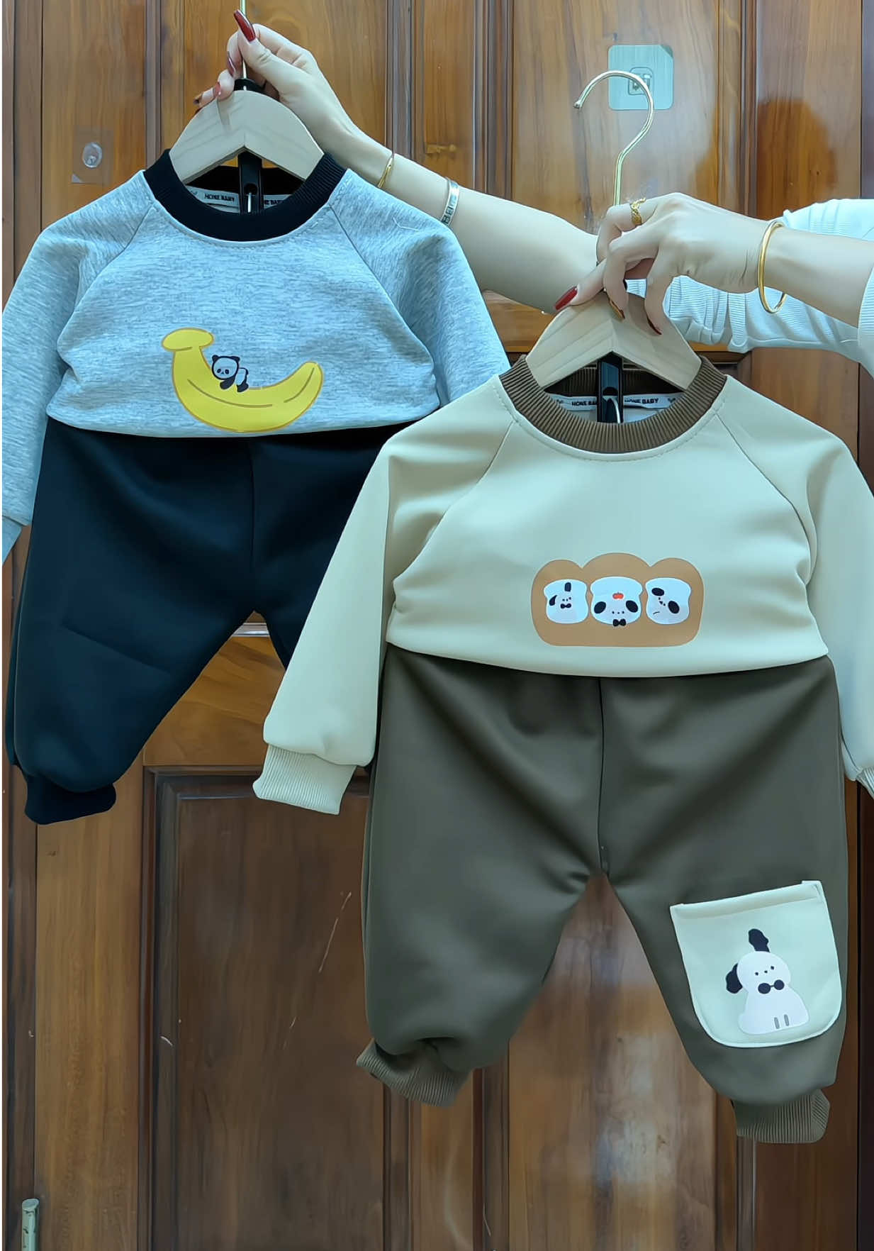 Bộ nỉ thu đông cho bé #xuhuongtiktok #tiemmeken #bochobe #bothudongchobe #bonichobe 