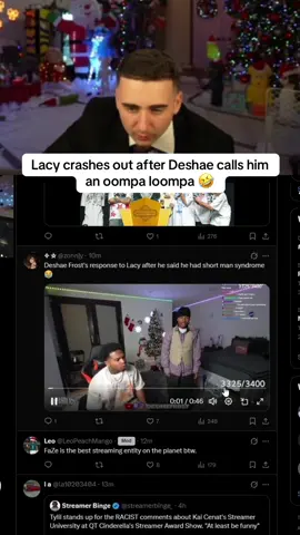 Lacy crashes out after Deshae calls him an oompa loompa 🤣 #lacy #deshaefrost #faze #viral #trending 