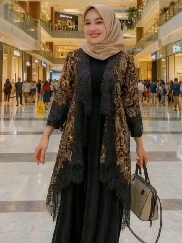 OUTER BATIK ASOKA SOGAN PEACHE Muslim Cardigan