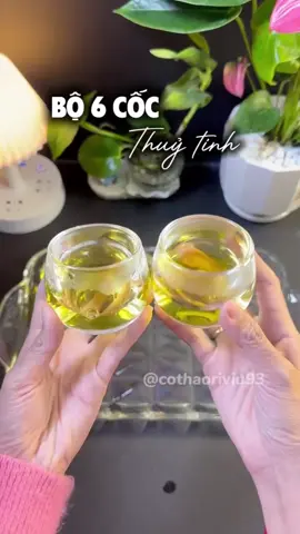 Bộ 6 cốc thuỷ tinh uống trà uống nước #bo6cocthuytinh #cocthuytinhuongtra #cocthuytinhchiunhiet #cocthuytinhuongnuoc #cothaoriviu 