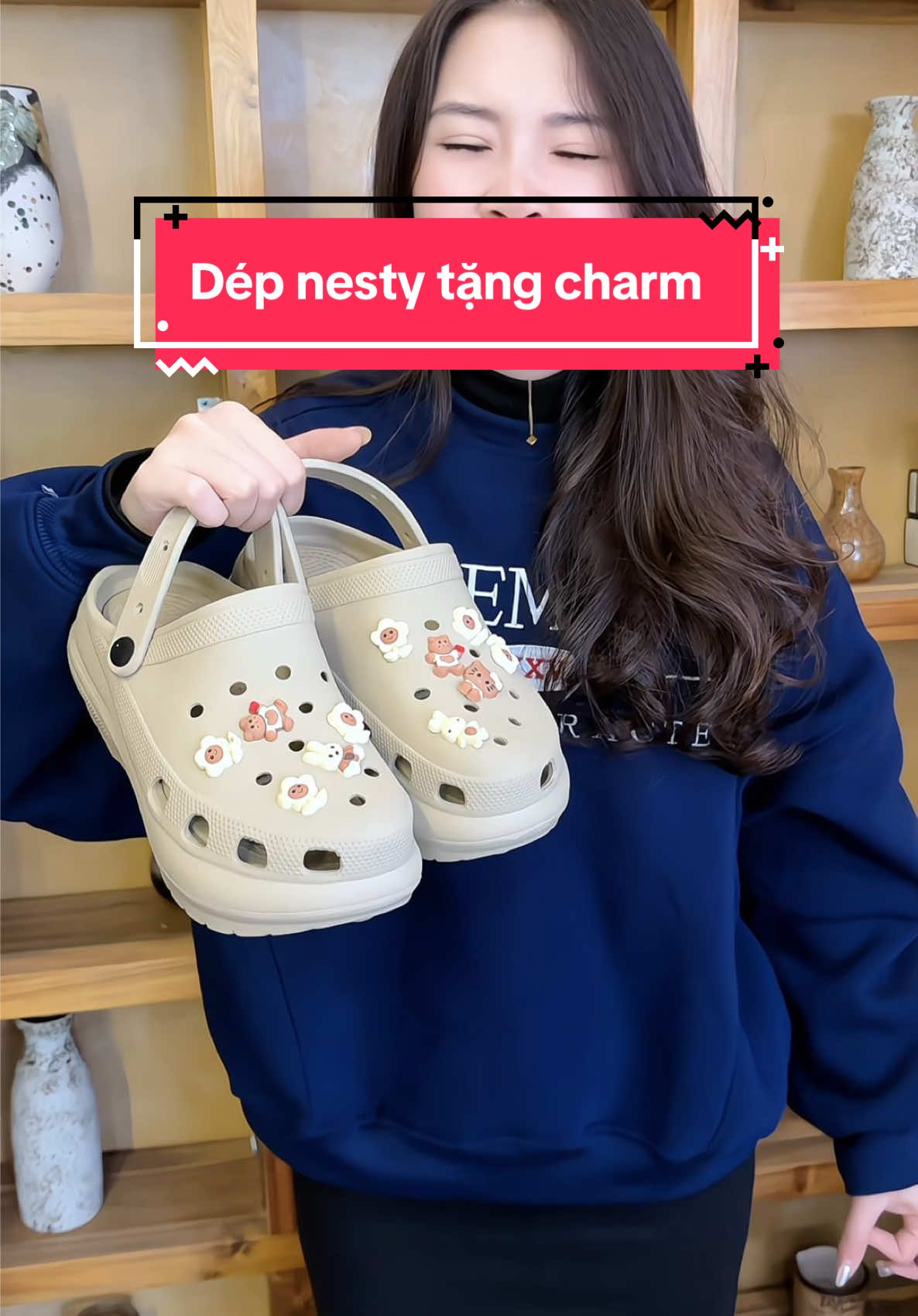 Dép nesty tặng charm #muataitiktokshop #vyvyreview #depsuc #nesty #depnesty 
