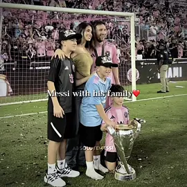 Messi with his family🐐❤️ | #intermiamivsvancouver #mlscupfinal #messiassisttoday #edit #messi48thtrophy