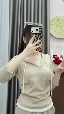 set bộ len lông thỏ tay dài quần dài có mũ  #setboxinh #setdoxinh #setxinh #thoitrangnu #xuhuong 