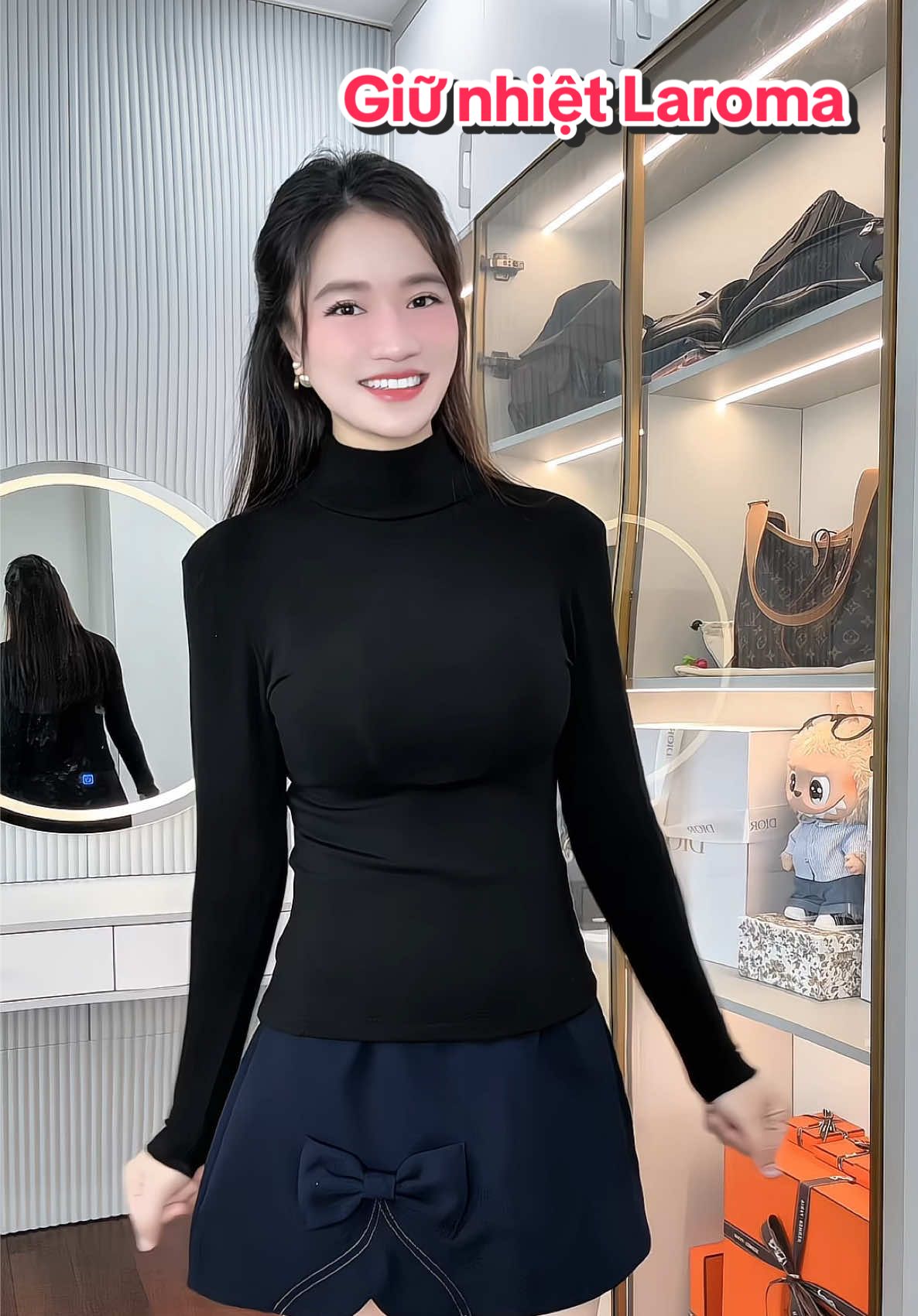 LAROMA Áo Giữ Nhiệt Nữ Cổ Cao #aogiunhiet #aogiunhietlotlong #laromafashion #quynhchanhsa 