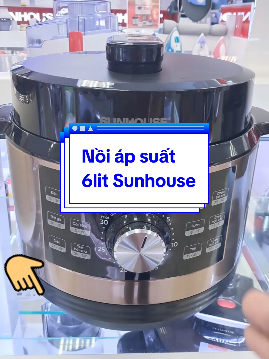 @Tony Xía Review @Tony Xía Review NỒI ÁP SUẤT ĐIỆN ĐA NĂNG SUNHOUSE SHD1656 [ dung tích 6lit ] #xuhuong#nồi áp suất#tiktok#