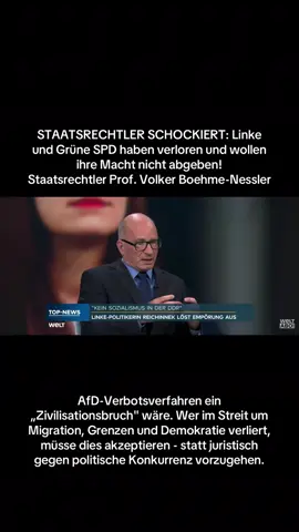 AfD-Verbotsverfahren oder demokratische Auseinandersetzung? In WELT erklärt Staatsrechtler Prof. Volker Boehme-Nessler, warum ein Parteiverbot ein „Zivilisationsbruch“ wäre. Wer im Streit um Migration, Grenzen und Demokratie verliert, müsse dies akzeptieren – statt juristisch gegen politische Konkurrenz vorzugehen. Gleichzeitig verweist er auf die hohen Hürden für ein Verbot: Verfassungsfeindliche Rhetorik allein reicht nicht, es braucht nachweisbares Handeln gegen die freiheitlich-demokratische Grundordnung.